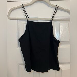 Wild Fable Black Double Strap Halter Tank Top Size Small